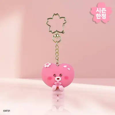 BT21 フィギュアキーリング [チェリーブロッサム] - タタ(TATA)