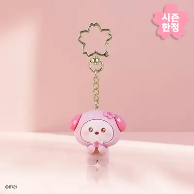 BT21フィギュアキーリング [チェリーブラッサム] - チミ(CHIMMY)