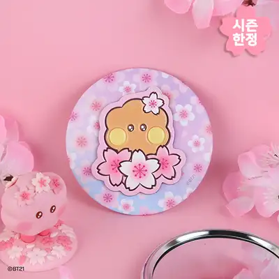 BT21 レザーパッチミラー [チェリーブロッサム] - SHOOKY(シューキー)