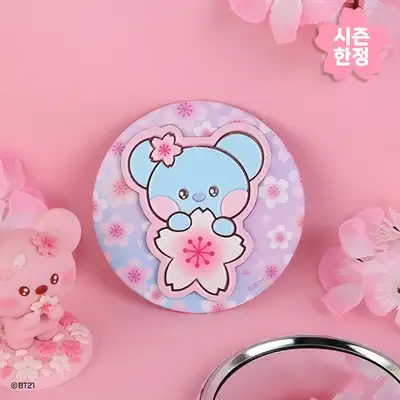 BT21 レザーパッチミラー [チェリーブロッサム] - KOYA(コヤ)