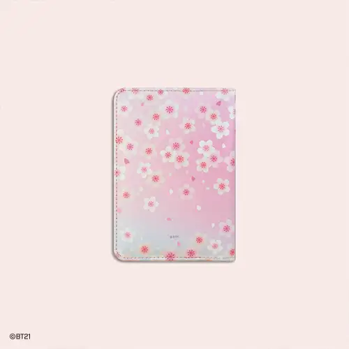 BT21 レザーパッチ パスポートカバー S [チェリーブロッサム] - RJ — 2