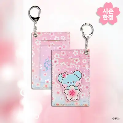 BT21 レザーパッチ カードホルダー [チェリーブロッサム] - コヤ(KOYA)