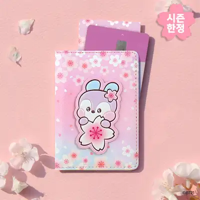 BT21 レザーパッチ カードケース [チェリーブロッサム] - マン(MANG)