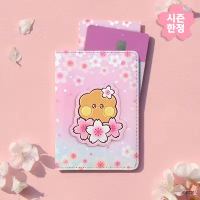 BT21 レザーパッチ カードケース [チェリーブロッサム] - シューキ(SHOOKY)