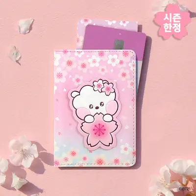 BT21 レザーパッチ カードケース [チェリーブロッサム] - アールジェイ(RJ)