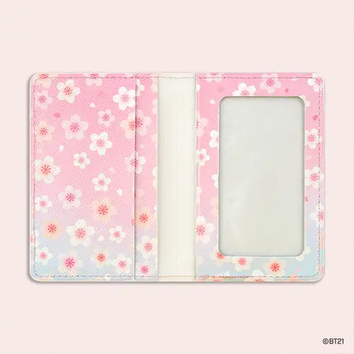 BT21 レザーパッチ カードケース [チェリーブロッサム] - アールジェイ(RJ) — 2