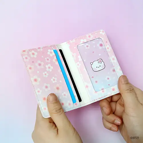 BT21 レザーパッチ カードケース [チェリーブロッサム] - アールジェイ(RJ) — 4
