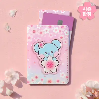 BT21 レザーパッチ カードケース [チェリーブロッサム] - コヤ(KOYA)