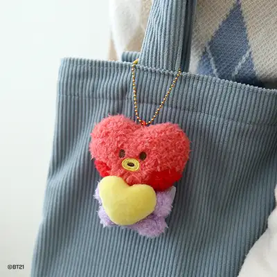 BT21 minini ぬいぐるみキーリング [ハート] - TATA