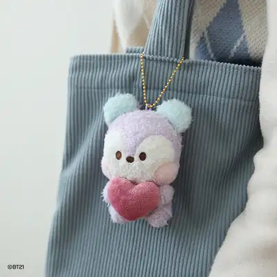 BT21 minini ぬいぐるみキーリング [ハート] - MANG