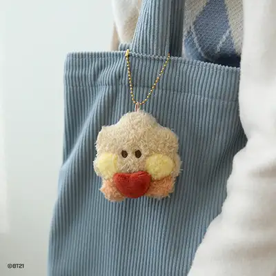 BT21 minini ぬいぐるみキーリング [ハート] - シューキ(SHOOKY)
