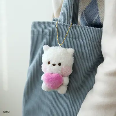 BT21 minini ぬいぐるみキーリング [ハート] - アールジェイ(RJ)