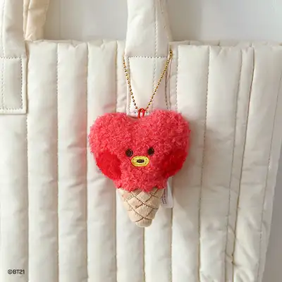 BT21 minini ぬいぐるみキーリング [アイスクリーム] - タタ(TATA)