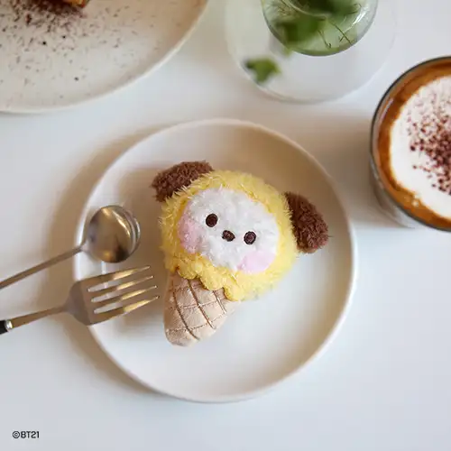 BT21 minini ぬいぐるみキーリング [アイスクリーム] - チミー(CHIMMY) — 3
