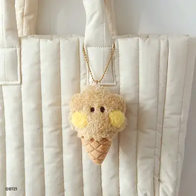 BT21 minini ぬいぐるみキーリング [アイスクリーム] - SHOOKY