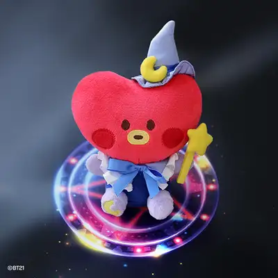 BT21 minini ぬいぐるみキーリング [魔法使い] - タタ(TATA)