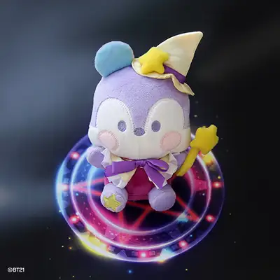 BT21 minini ぬいぐるみキーリング 【魔法使い】- マン(MANG)