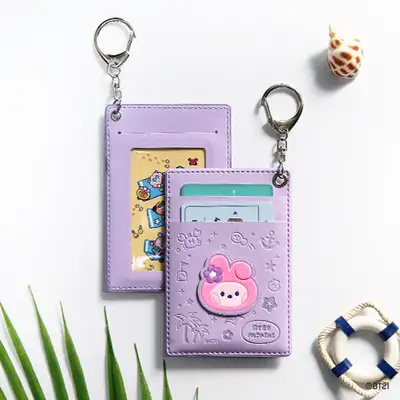 BT21 レザーパッチ カードホルダー [バカンス] - クッキー(COOKY)