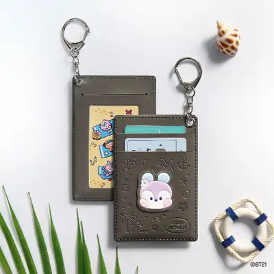 BT21 レザーパッチ カードホルダー [バカンス] - マン(MANG)