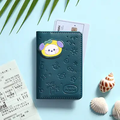 BT21 レザーパッチ カードケース [バカンス] - チミ(CHIMMY)