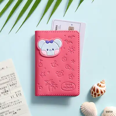 BT21 レザーパッチ カードケース [バカンス] - KOYA