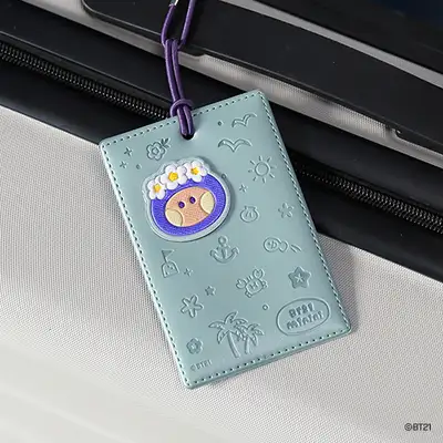 BT21レザーパッチ トラベルタグ [バカンス] - シュキ(SHOOKY)