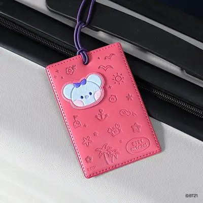 BT21 レザーパッチ トラベルタグ [バカンス] - コヤ(KOYA)