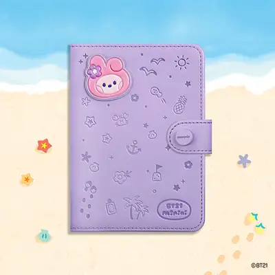 BT21 minini レザーパッチ パスポートケース [バカンス] - クッキー(COOKY)