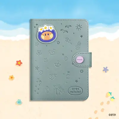 BT21 minini レザーパッチ パスポートカバー [バカンス] - シューキ(SHOOKY)