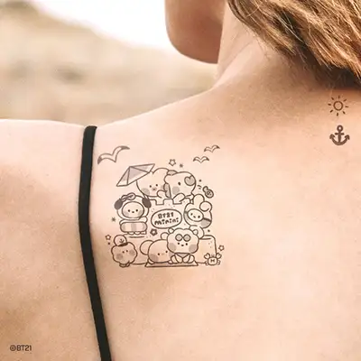 BT21 タトゥースティッカー [サマースカイ] - BEACH