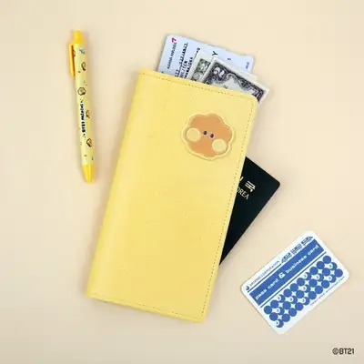 BT21 minini レザーパッチ パスポートカバー L- シュキ(SHOOKY)