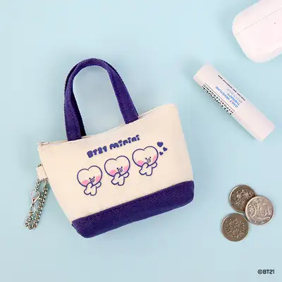 BT21 minini キャンバス ミニ ポーチ- TATA