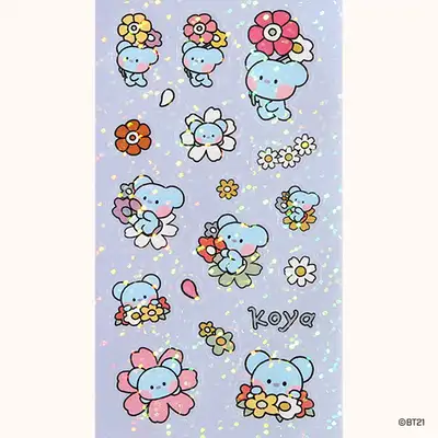 BT21ホログラムステッカー [ハッピーフラワー]- コヤ(KOYA)