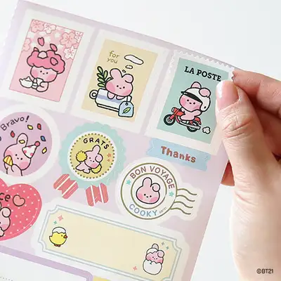 BT21 minini リムーバブルギフトステッカー - クッキー(COOKY)