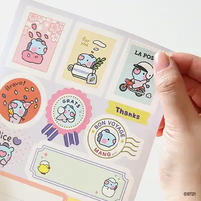 BT21 minini リムーバブルギフトステッカー- MANG(マン)