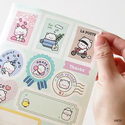 BT21 minini リムーバブルギフトステッカー - アールジェイ(RJ)
