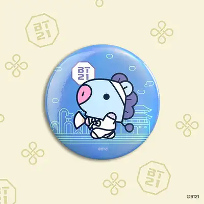 BT21 缶バッジ [韓服]- マング(MANG)