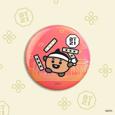 BT21 缶バッジ [韓服]- シュキ(SHOOKY)
