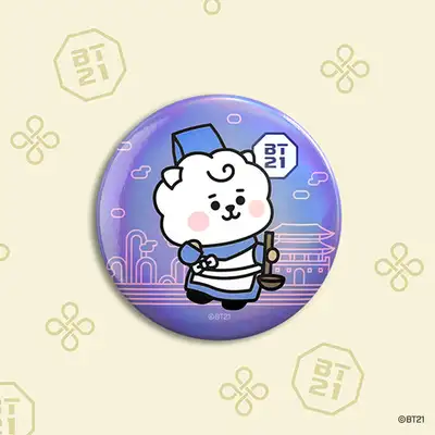 BT21 缶バッジ [韓服]- アールジェイ(RJ)