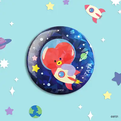 BT21 缶バッジ [SPACE]- タタ(TATA)