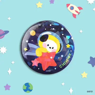 BT21 缶バッジ [SPACE]- チミー(CHIMMY)