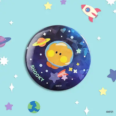 BT21 缶バッジ [SPACE]- シューキ(SHOOKY)
