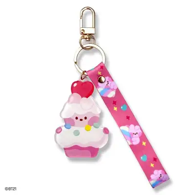 BT21 アクリルストラップキーリング [スウィーティ]-クッキー(COOKY)