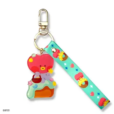 BT21 アクリルストラップキーリング [スウィーティ]-タタ(TATA)