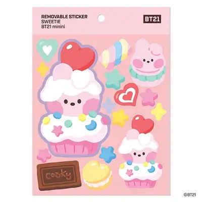 [BT21] リムーバブルステッカー [スウィーティ]- クッキー(COOKY)