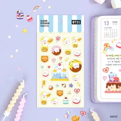 [BT21] クリアスティッカー [スウィーティ]- アールジェイ(RJ)