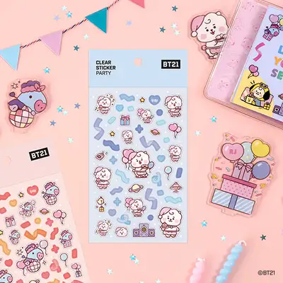 [BT21] クリアステッカー [パーティ]
