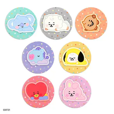 [BT21] ベイビー レザーパッチ ポケットミラー