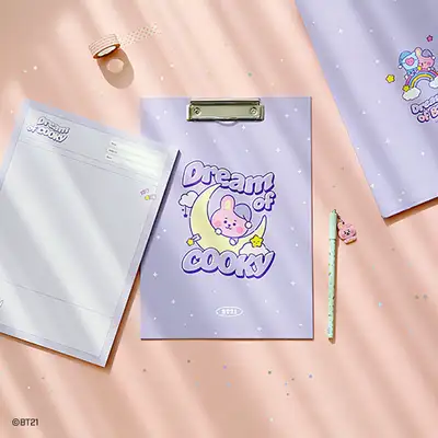 [BT21] 宝宝夹板&记事本套装 DREAM A4