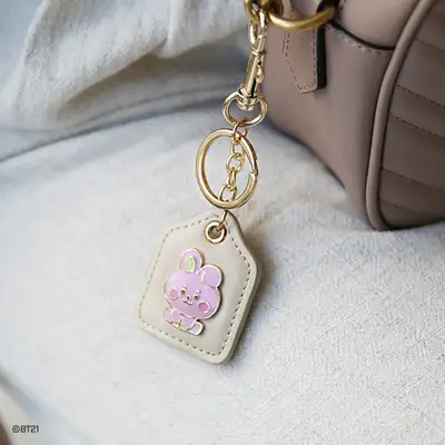 [BT21] ベイビー レザー メタル キーリング